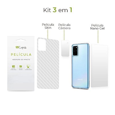 Kit de Películas 3 em 1 para Galaxy S20 Ultra