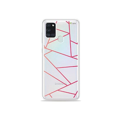 Capa (Transparente) para Galaxy A21s - Abstrata