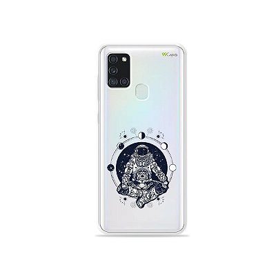 Capa (Transparente) para Galaxy A21s - Astronauta