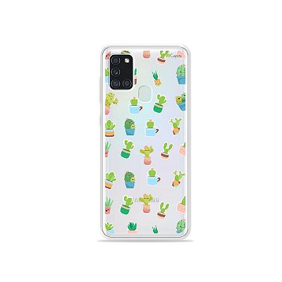 Capa (Transparente) para Galaxy A21s - Cactus