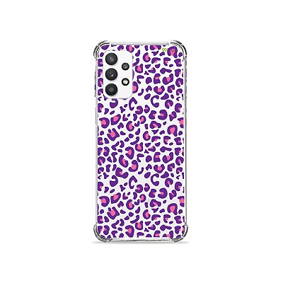 Capa (Transparente) para Galaxy A32 4G - Animal Print Purple