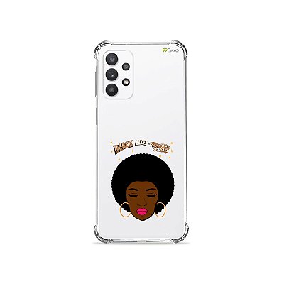 Capa (Transparente) para Galaxy A32 4G - Black Lives