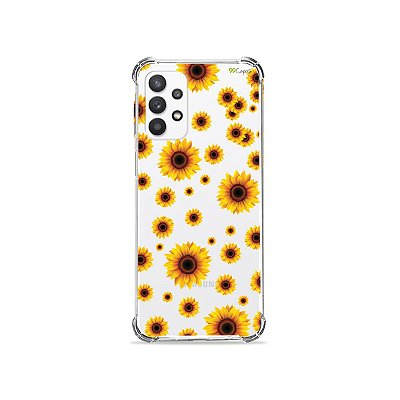 Capa (Transparente) para Galaxy A32 4G - Girassóis