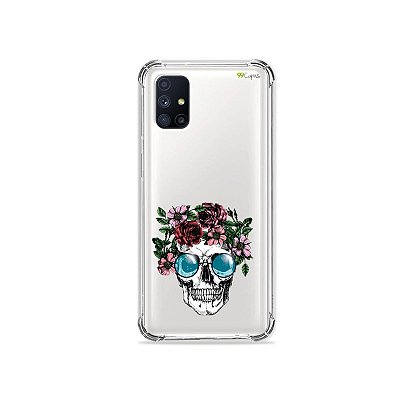 Capa (Transparente) para Galaxy M51 - Caveira