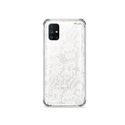 Capa (Transparente) para Galaxy M51 - Rendada