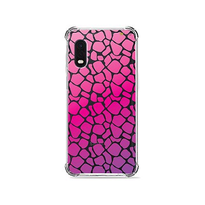 Capa (Transparente) para Galaxy XCover Pro - Animal Print Pink