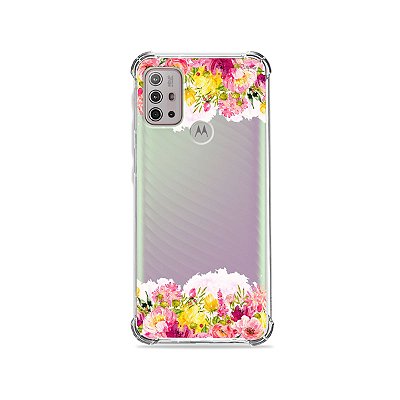 Capa (Transparente) para Moto G10 - Botânica