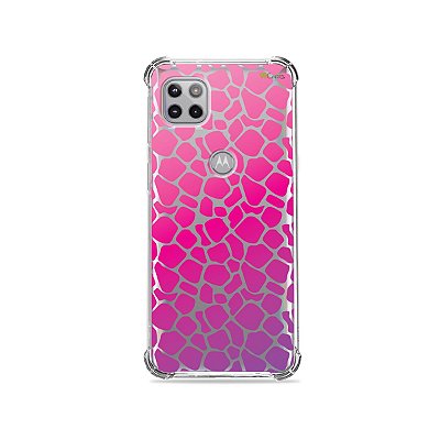 Capa (Transparente) para Moto G 5G - Animal Print Pink