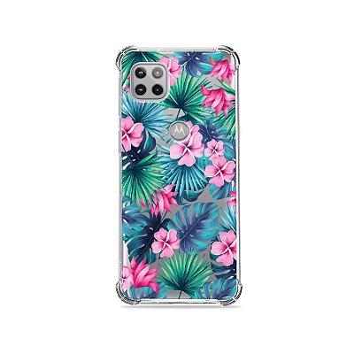 Capa (Transparente) para Moto G 5G - Tropical