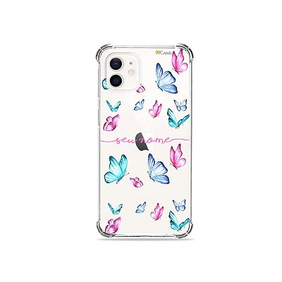 Capa Butterfly com nome para iPhone