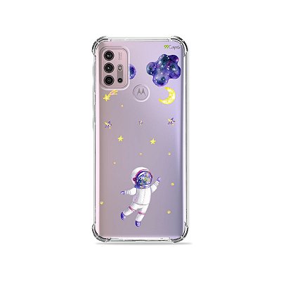 Capa (Transparente) para Moto G30 - Astronauta Sonhador