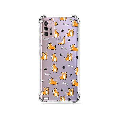 Capa (Transparente) para Moto G30 - Cãozinho