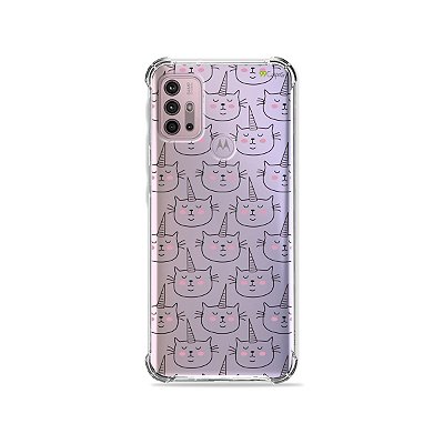 Capa (Transparente) para Moto G30 - Catcorn