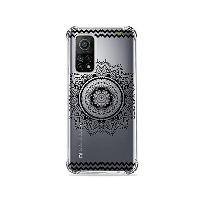 Capa (Transparente) para Xiaomi Mi 10T Pro - Mandala Preta