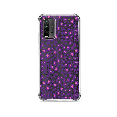 Capa (Transparente) para Redmi 9T - Animal Print Purple