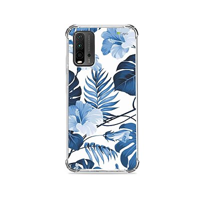 Capa para Redmi 9T - Flowers in Blue