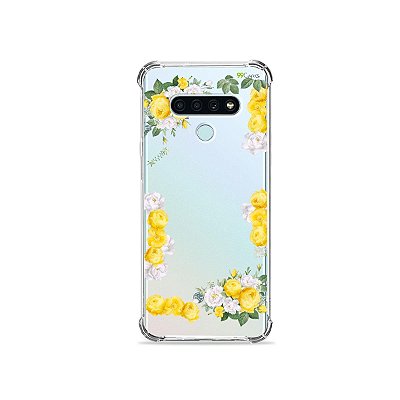 Capa (Transparente) para LG K71 - Yellow Roses