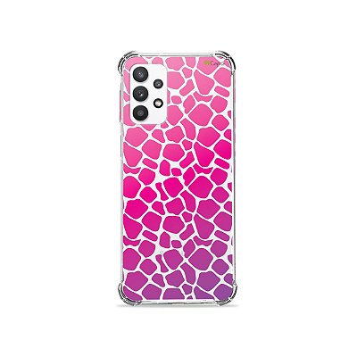 Capa (Transparente) para Galaxy A32 5G - Animal Print Pink