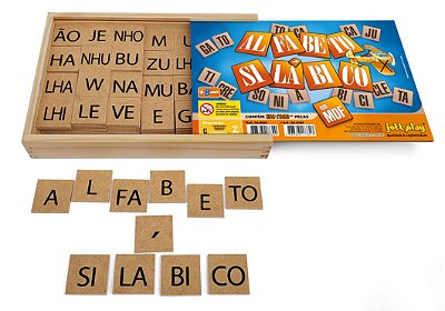 Jogo Educativo Alfabeto Silábico 156 Pçs Em Mdf - Jottplay
