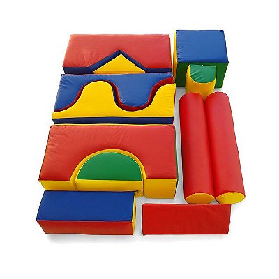 Brinquedo Educativo Blocos Grandes Espumados Com 12 Peças 60 X30cm