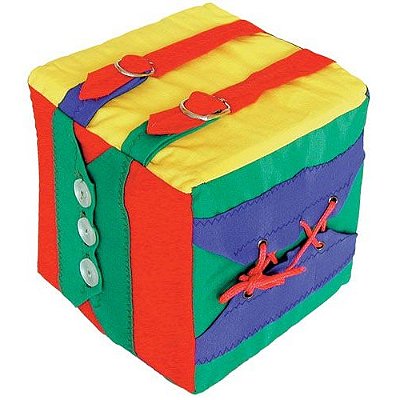 Brinquedo Educativo Cubo De Atividades 1 Cubo 16x16x16cm Para 6 Atividades