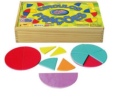 Brinquedo Educativo Círculos De Frações 60 Peças Em E.V.A