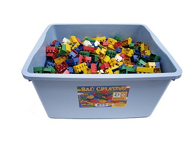 Baú Criativo Com 1000 Peças Plásticas  - Jottplay
