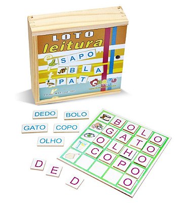 Brinquedo Educativo Loto Leitura Mdf 130 Peças