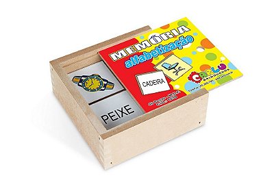 Brinquedo Educativo Memória Alfabetizacao Mdf 40 Peças