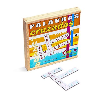 Brinquedo Educativo Palavras Cruzadas Em Mdf 72 Peças