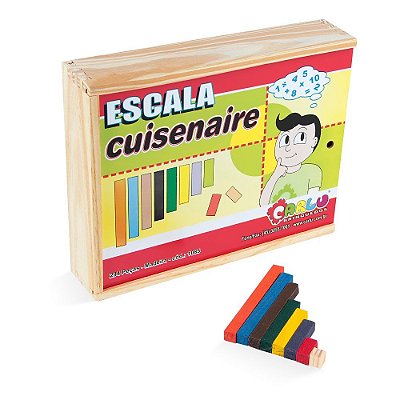 Brinquedo Educativo Escala Cuisenaire Madeira 294 Peças
