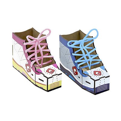 Brinquedo Educativo Alinhavos Bota Em Mdf Com 2 Peças E 2 Cadarços
