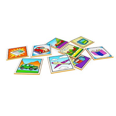 Brinquedo Educativo Memória Meios De Comunidades E Transportes 40 Peças