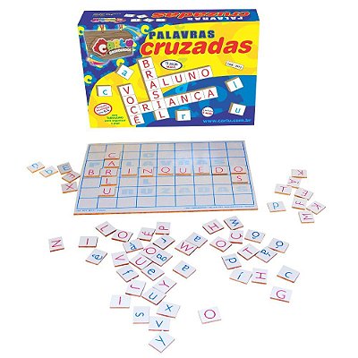 Brinquedo Educativo Palavras Cruzadas Em Mdf 73 Peças