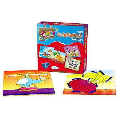 Brinquedo Educativo Alinhavos Sortidos 5 Bases - Carlu