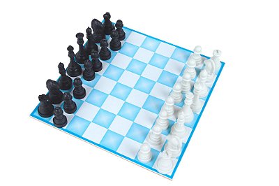 Brinquedo Educativo Jogo De Xadrez 20x20cm Mdf Rei 5cm 32 Peças - Carlu
