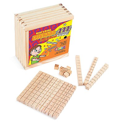 Brinquedo Educativo Material Dourado 111 Peças Em Madeira