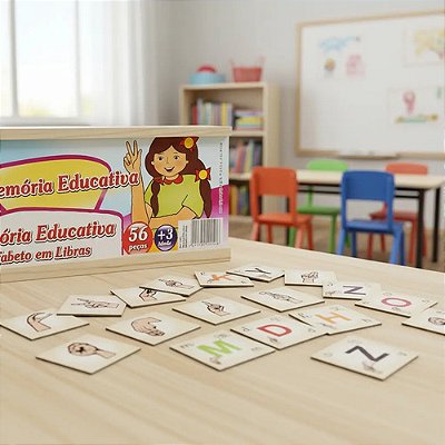 Brinquedo Educativo Memória Alfabeto Em Libras