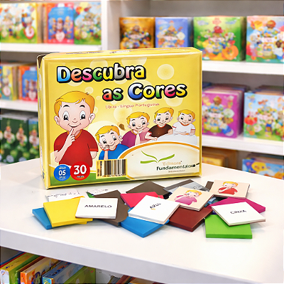 Brinquedo Educativo Descubra As Cores Em Libras 30 Peças Em Madeira
