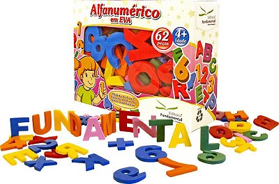 Jogo Educativo Alfanumérico Em E.V.A  62 Letras