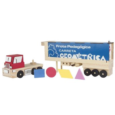 Brinquedo Educativo Frota Pedagogica Carreta Geometrica Carl