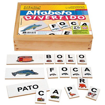 Jogo Educativo Alfabeto Divertido Com 60 Peças