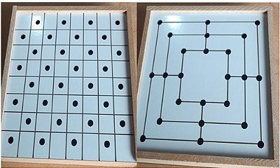 JOGO ADAPTADO INCLUSÃO DOIS EM UM DAMA TRILHA ESTOJO MDF