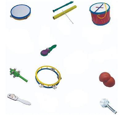Bandinha Rítmica Infantil 10 Instrumentos Musicais Sacola