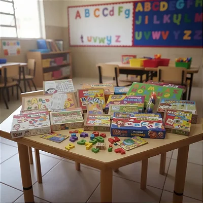 Baú Pedagógico Escolar Habilidades Da Matemática Habilidades Da Alfabetização FNDE 20 Jogos