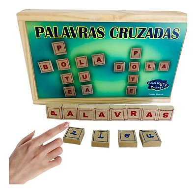Brinquedos Educativos - Jogo Palavras Cruzadas 50 Peças