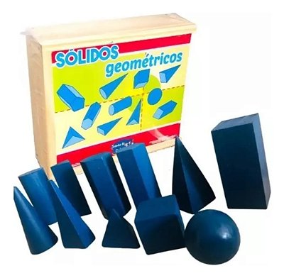 Sólidos Geométricos 11 Peças Em Madeira Material Educativo