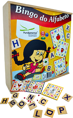Bingo do Alfabeto Educativo Escolar Madeira 30 cartelas