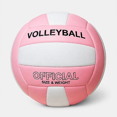 Bola De Vôlei Quadra E Praia 60CM Rosa/Branco