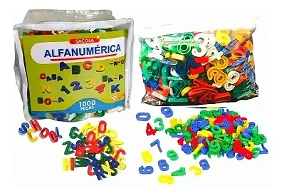 Brinquedos Educativos - Sacola Alfanumérica 1000 Pças